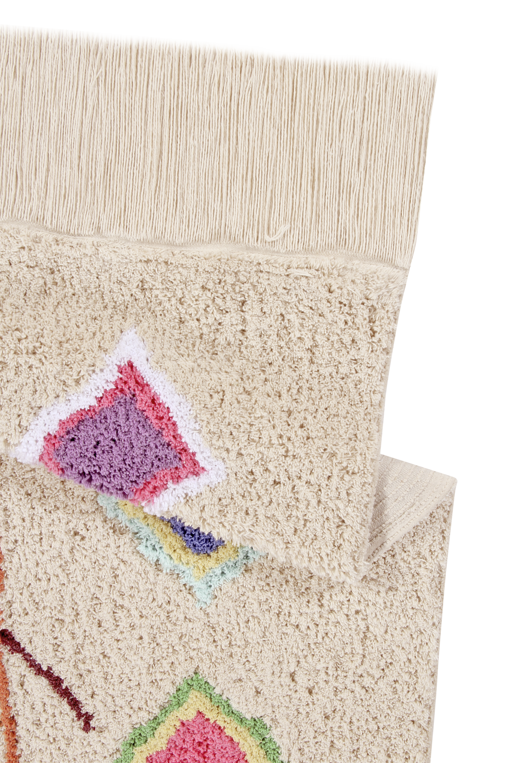 Tapis lavable style berbère beige & couleurs – Image 3
